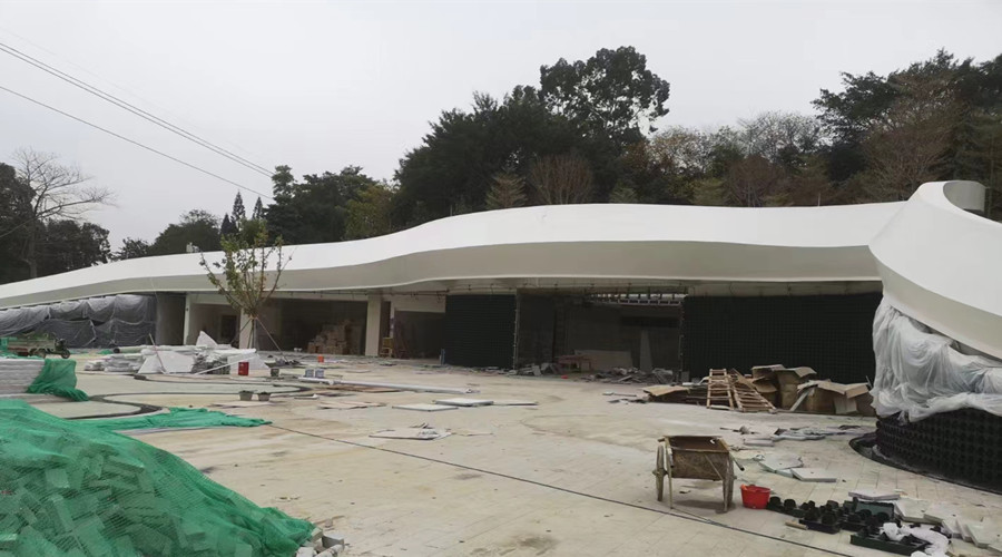 GRC直塑景觀工程,廣州白云山花園售票廳堅持只用飾紀(jì)上品