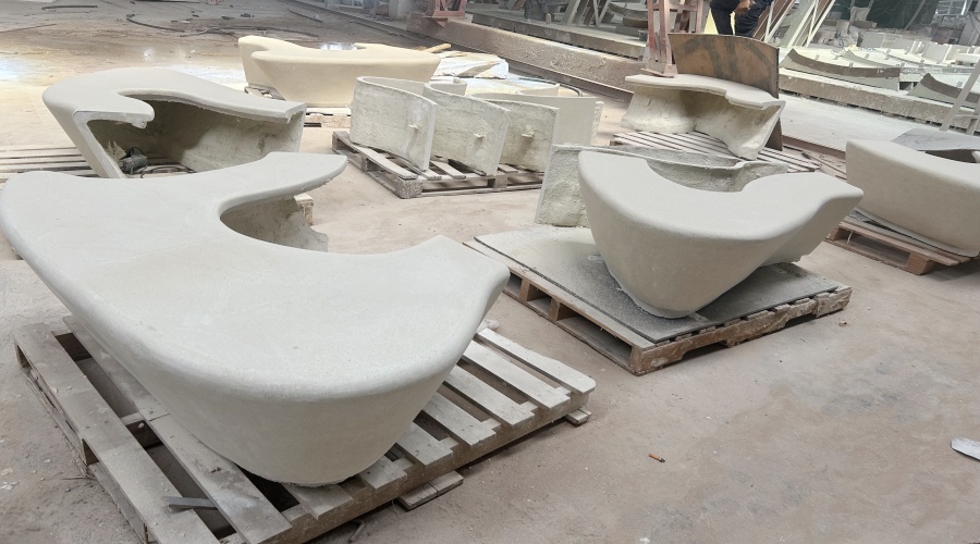 飾紀上品GRC廠家-廣州海珠區(qū)琶洲展館GRC坐凳的工程案例