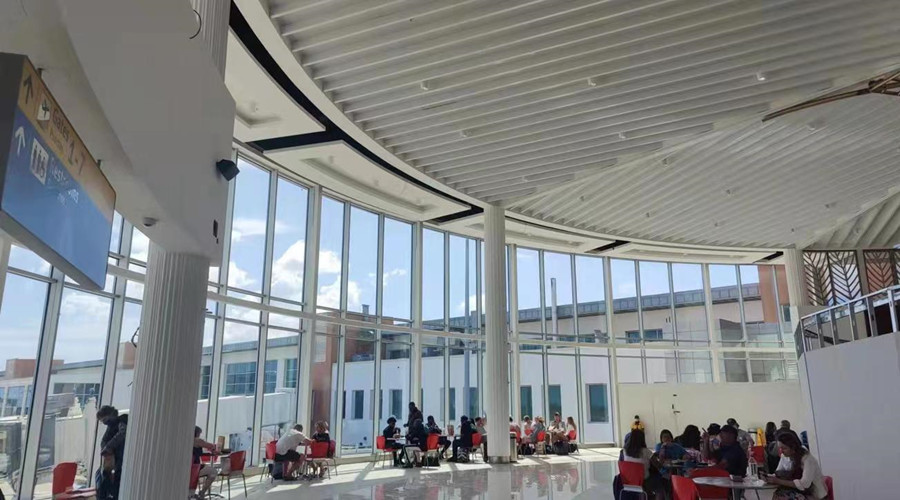 出口牙買加機(jī)場(chǎng)GRG仿竹子造型